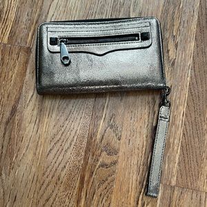 Rebecca Minkoff Bronze Zip Around Phone Wristlet Wallet
